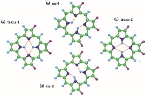 Proton control of polpyrin
derivatives / isomerization reaction control